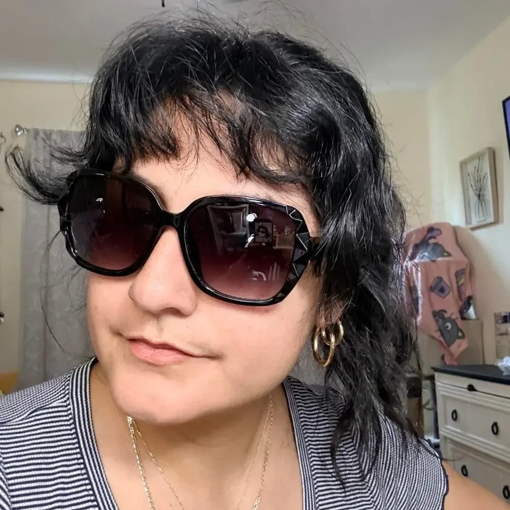 Diamond cut oversized sparkle sunglasses